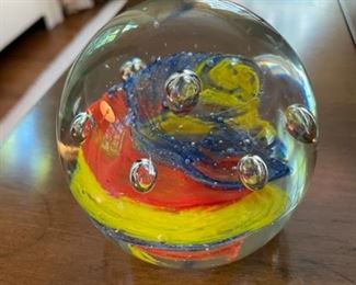 Murano glass paperweight. Photo 1 of 2.