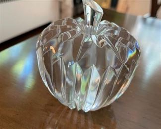 Waterford Crystal apple paperweight. Photo 1 of 2.