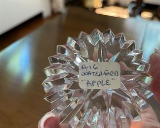 Waterford Crystal apple paperweight. Photo 2 of 2.