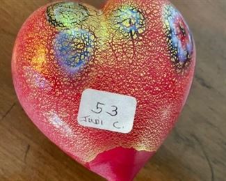 Heart-shaped paperweight. Circa 2015. Photo 2 of 2.
