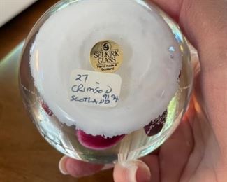 Selkirk Glass Scottish paperweight. Photo 2 of 2.