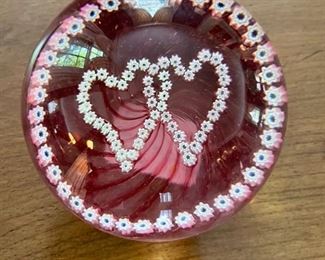 Two hearts paperweight. Austin, Texas. Photo 1 of 2.