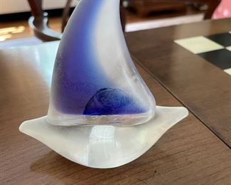 Vinci sailboat paperweight, Kona, Hawaii. Photo 1 of 2.