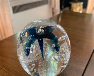 Swedish paperweight. Circa 1988. Photo 1 of 2.