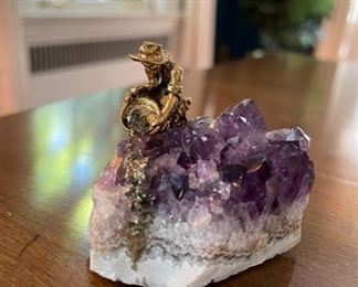 Amethyst paperweight. Photo 1 of 2.