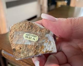 Amethyst paperweight. Photo 2 of 2.