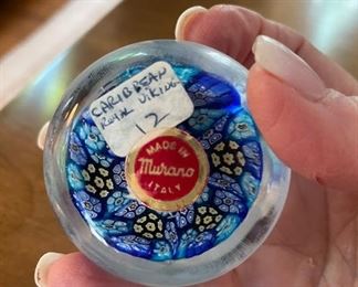 Murano Millefiori paperweight. Photo 2 of 2.