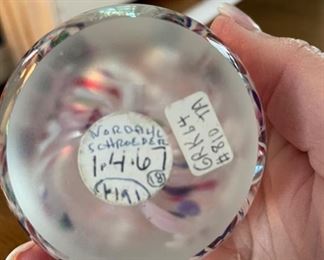 Vintage paperweight. Circa 1967. Photo 2 of 2.