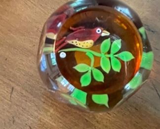 Songbird paperweight. York, England. Photo 1 of 2.
