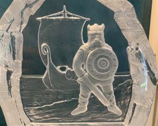 Crystal Viking figurine.