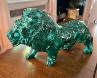 Faux jade lion.