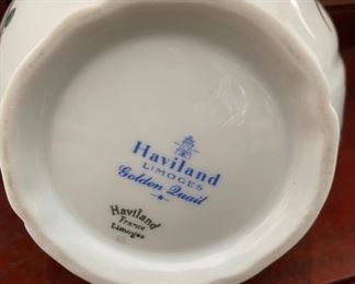 Haviland porcelain floral pitcher. Photo 2 of 2.