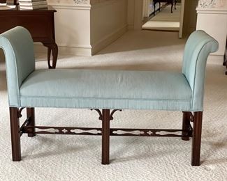 Hickory Chair upholstered bench. Photo 1 of 2.
