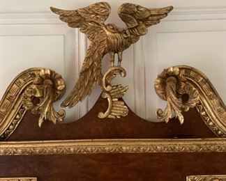 Vintage LaBarge Federal Style Mahogany & Gilt Beveled Eagle Mirror. Photo 2 of 2.