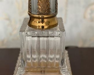 Pair of Brass & Glass Table Lamps. Photo 2 of 3.