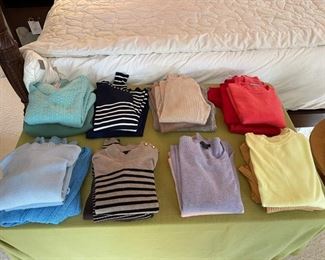 Sample of Size S & M Cashmere Sweaters.