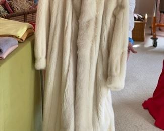 White Fox Fur Coat.