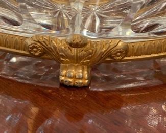 Crystal Wine Boat with Gilt Base. Photo 2 of 2.