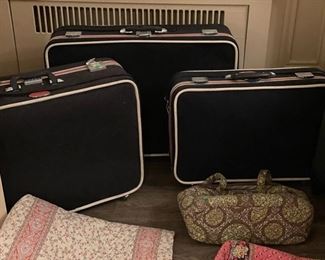 Vintage Wool Boucle, Vera Bradley & other luggage.