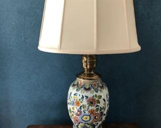 Table lamp with floral base - 2 available.