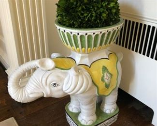 Ceramic elephant planter - two available.