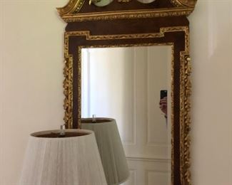 Vintage LaBarge Federal Style Mahogany & Gilt Beveled Eagle Mirror. Photo 1 of 2.