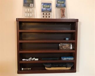 Pool accessories wall-mount storage rack.