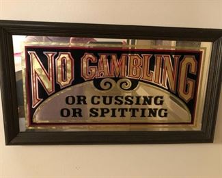 No Gambling sign.