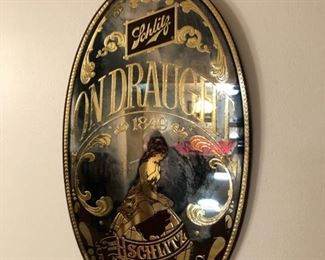 Schlitz On Draft oval signboard.