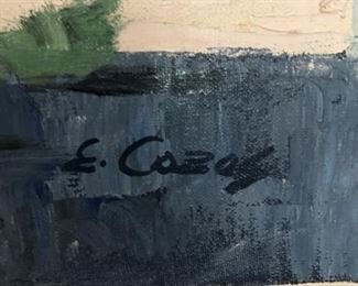 Flower oil painting signed by artist. Measures 48" W x 38" H. Photo 2 of 2.