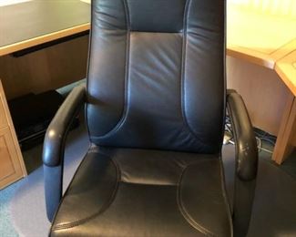 Leather office chair.