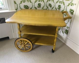 Yellow bar/tea cart.