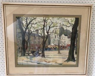 Watercolor signed by artist. A. Pierre. Photo 1 of 2.