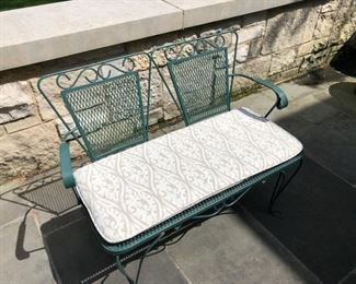 Vintage Woodard love seat.