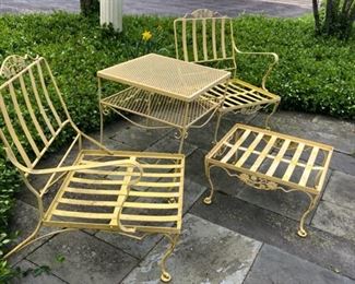Vintage Russell Woodard Briarwood outdoor furniture.