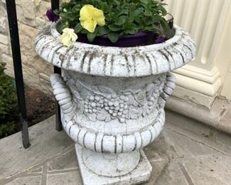 Faux concrete planter - 2 available.