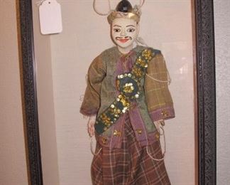 Framed Antique Doll