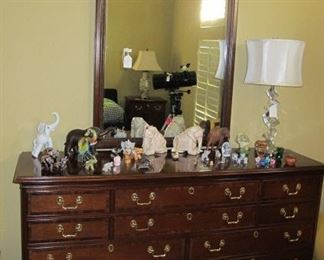 Couneille Dresser & Mirror with Elephant Collection