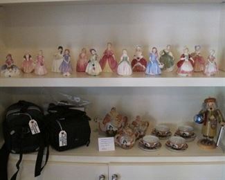 Royal Doulton Lady Figurines, Camera, Satsuma "Hologram" Tea Set