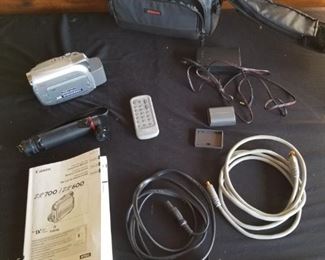 https://ctbids.com/#!/description/share/687772 Canon DVC Digital Camera ZR600. Includes cords, remote, carry bag and manual.