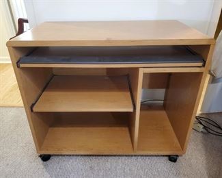 https://ctbids.com/#!/description/share/687817 35x20x30 Keyboard tray 33.5"x12" Cubby with tray 21x22" Right side cubby 11x20"