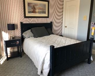Pottery Barn Bedroom set: full bed, extra wide dresser, nightstand. 