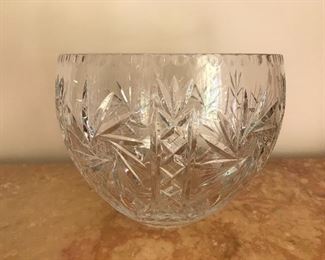 $150  American Brilliant style cut crystal bowl.  Diameter 10", Height 8"