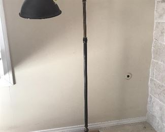$125 Old pharmacy floor lamp.  Adjustable.  In good working condition.  Height 4'