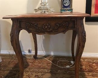 $145 Contemporary carved side table. 24"x24"24"