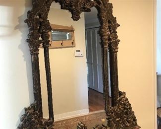 $450 19th century French hand-carved mirror.  54"x46"