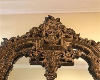 Close up of French mirror