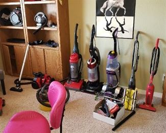 vacuums and shelves