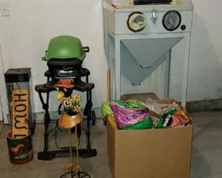 grill and parts sandblaster