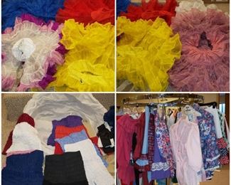 CanCans, Rumba Pants and Square dance skirts and tops